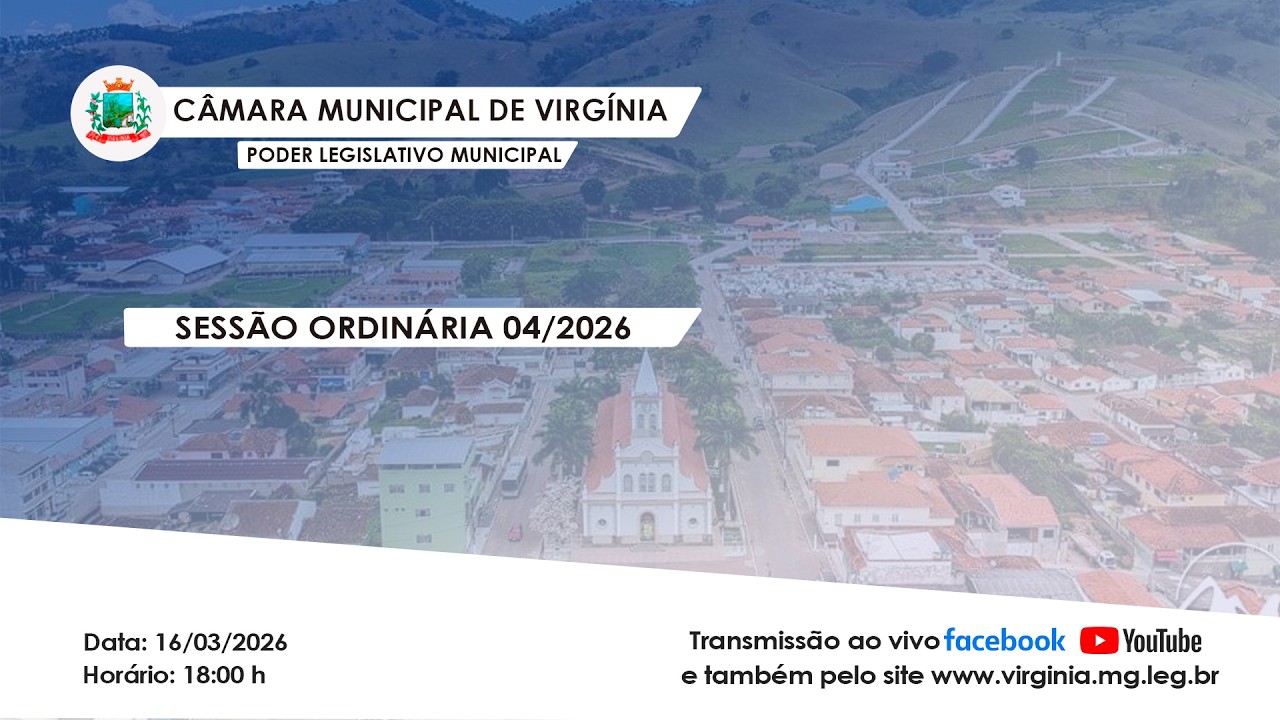 Câmara Municipal de Virgínia Sessão Ordinária 04/2026