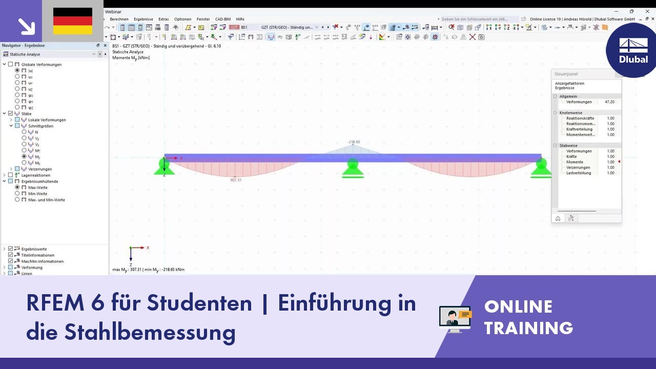 RFEM 6 für Studenten | Einführung in die Stahlbemessung | 02.06.2025
