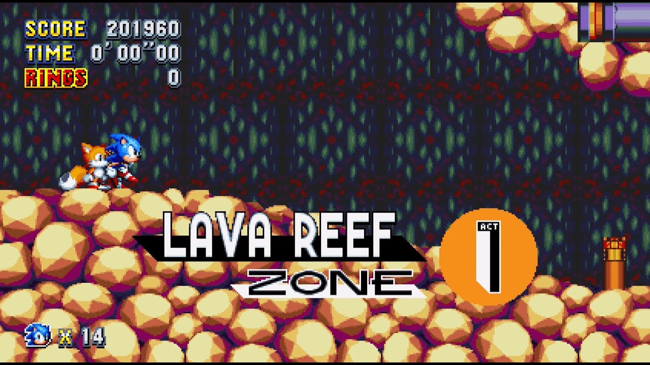 Прохождение Sonic Mania [Lava Reef Zone]