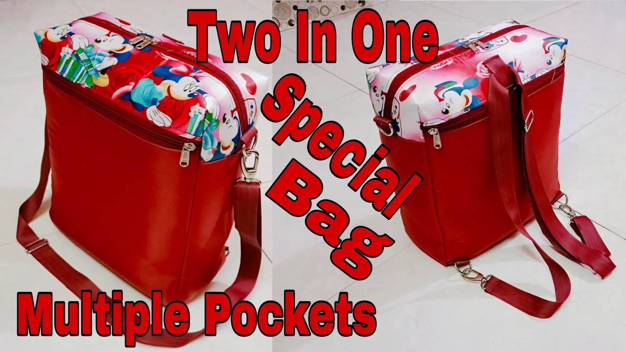 DIY: Two In One Bag With Multi Pockets Tutorial By Anamika Mishra...