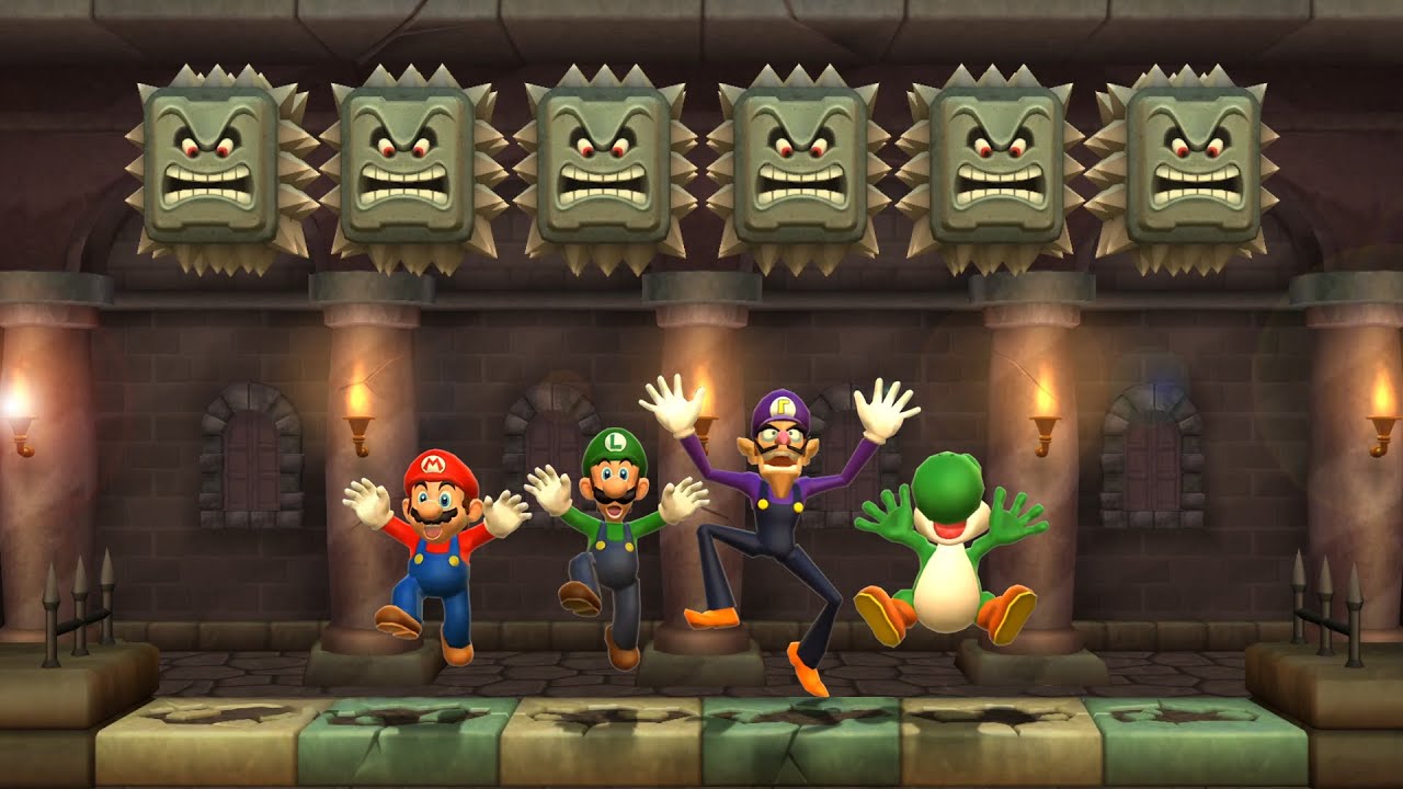 Mario Party 9 MiniGames - Mario Vs Luigi Vs Waluigi Vs Yoshi (Master Difficulty)