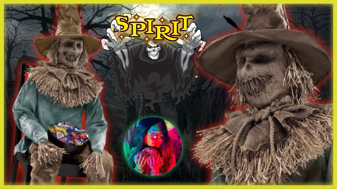 UNBOXING & SET UP Spirit Halloween 2023 Scary Sitting Scarecrow Life Size Animatronic Prop