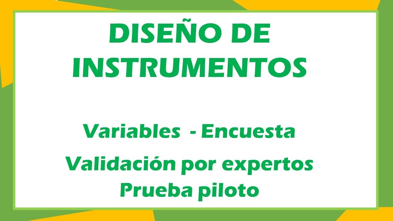 Ejemplo de: variables, encuestas, prueba piloto y cartas de validación