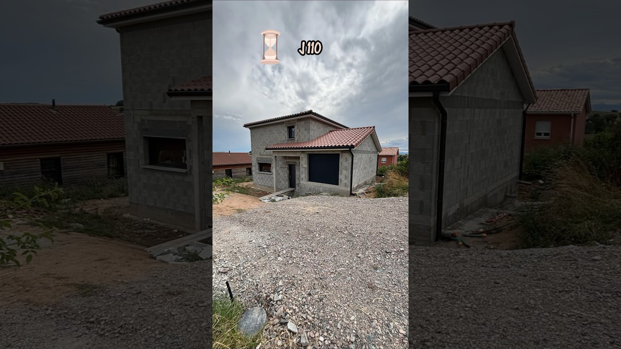 Timelapse construction maison #maisonneuve #travaux #chantier #immobilier #montrousseau