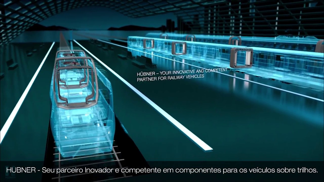 Products and concepts for railway vehicles by H&Uuml;BNER (subtitles in portuguese)