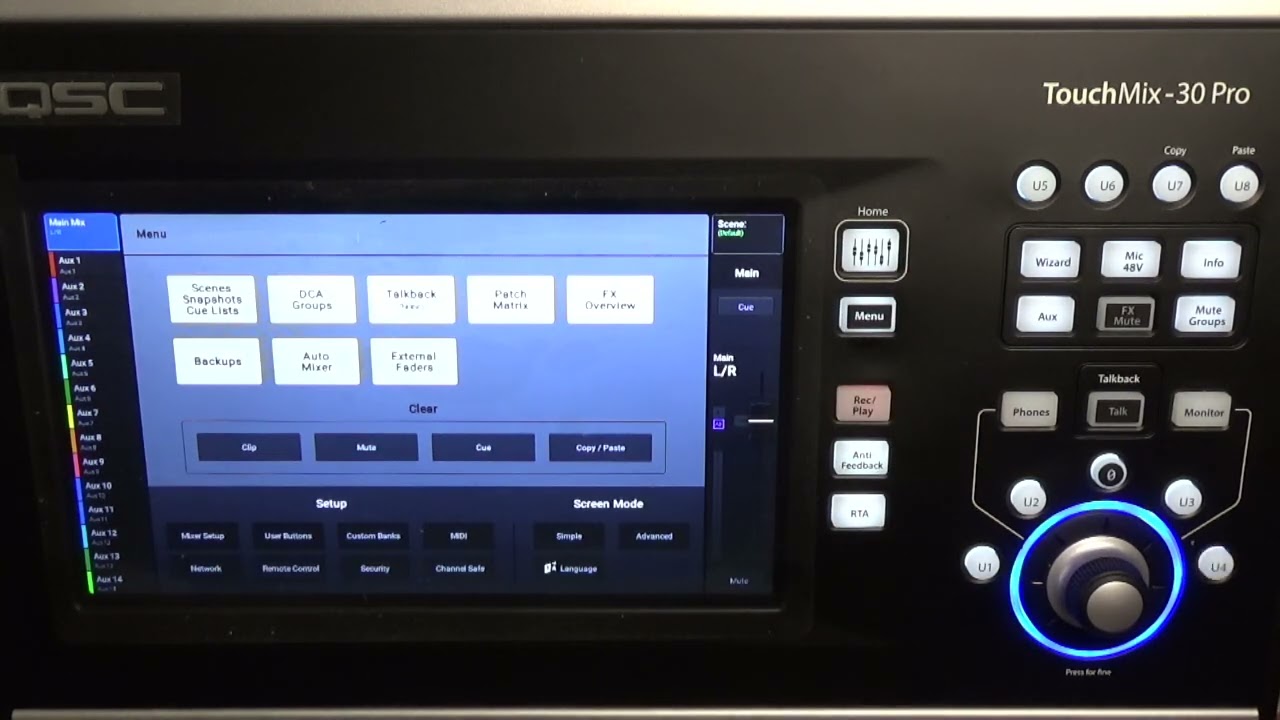 TouchMix 30 Pro   Network   Part 4