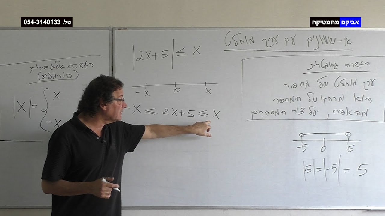 אי שוויונים 11 / אי שוויונים עם ערך מוחלט