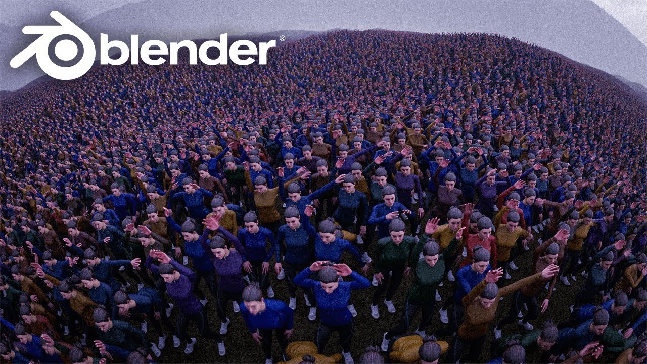 Blender 4.1 упрощает моделирование толпы! | Обучающее руководство по Blender
