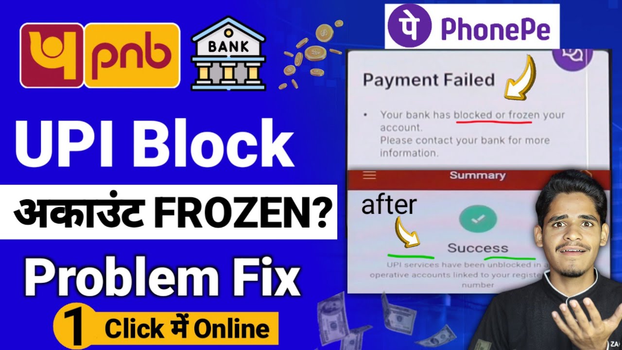 Punjab National Bank PhonePe Your Bank has Blocked Problem Fix | Pnb Bank Account Related Issue
