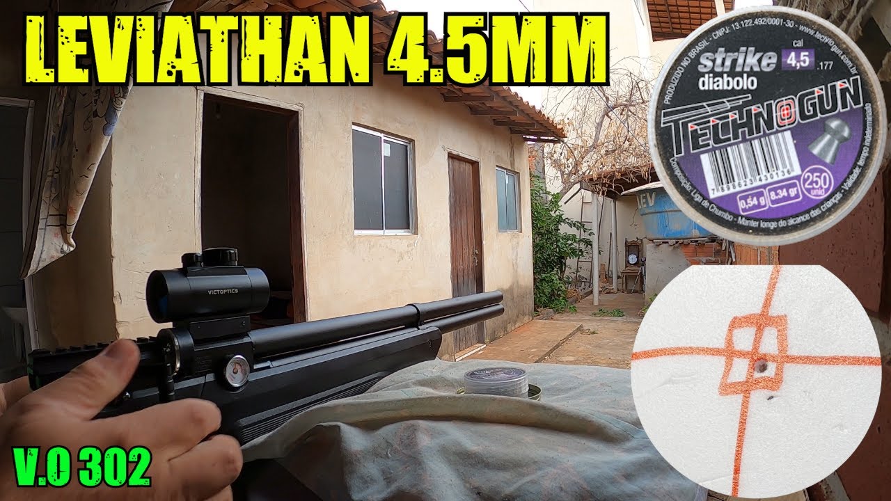 Teste do Chumbo Technogun Strike 4.5mm a 10m