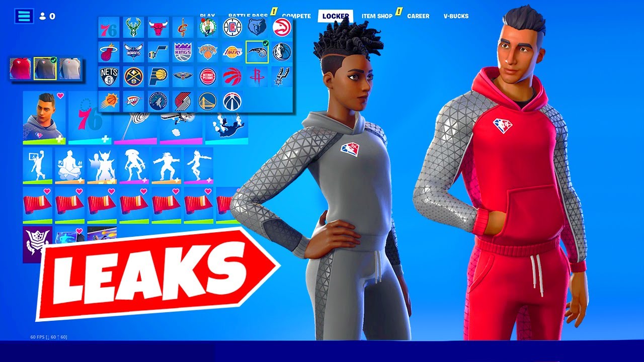 Fortnite new NBA 75 Set Skins showcase シ