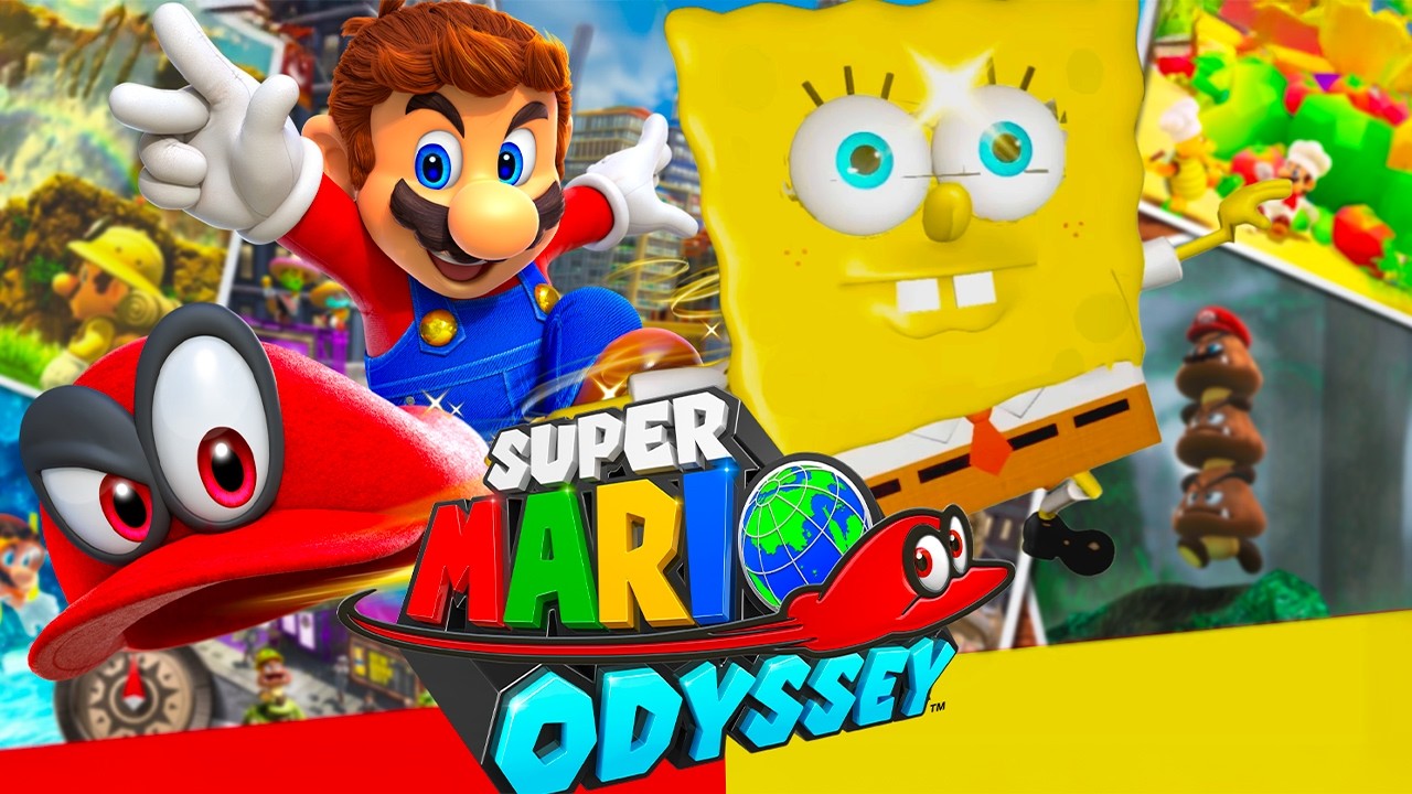 Super Mario Odyssey + Super SpongeBob Odyssey - Full Game Walkthrough