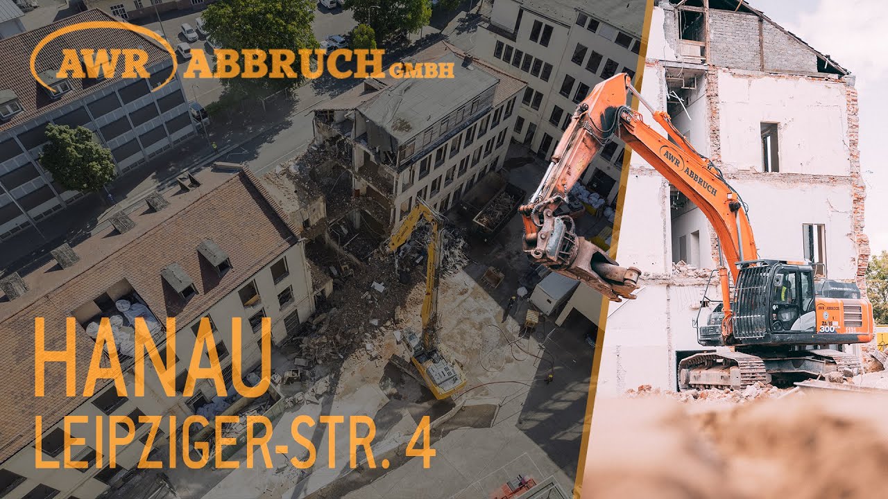 Abbruch in Hanau abgeschlossen: Der R950 Bagger von Liebherr im Einsatz
