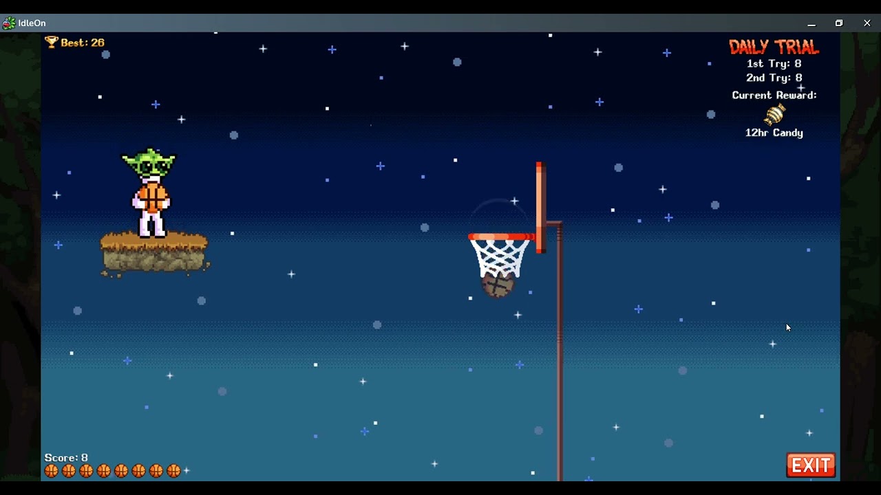 Shooting Hoops in Idleon - I almost beat my personal record