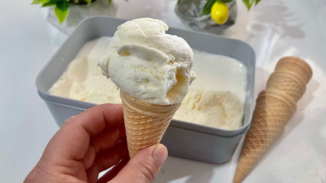 SALEP YOK ❌ KARIŞTIRMAK YOK ❌ ZAHMETSİZ DONDURMA TARİFİ 😁VANİLYALI DONDURMA🍦