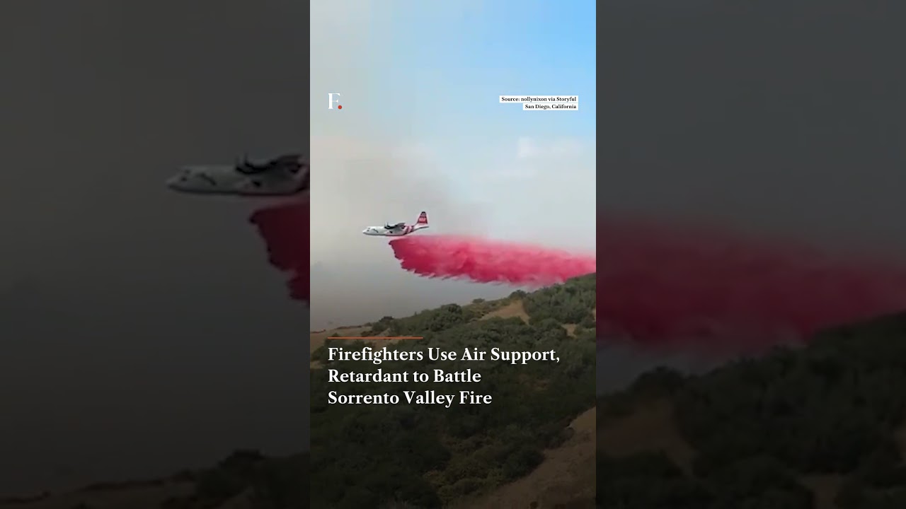Firefighters Use Air Support, Retardant to Battle Sorrento Valley Fire | Firstpost News