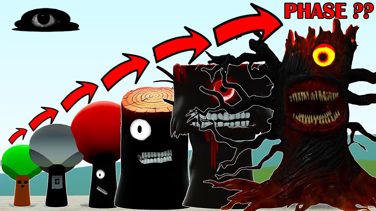 NEW ALL PHASES 1-10 EVOLUTION OF MR TREE SPRUNKI In Garry's Mod!