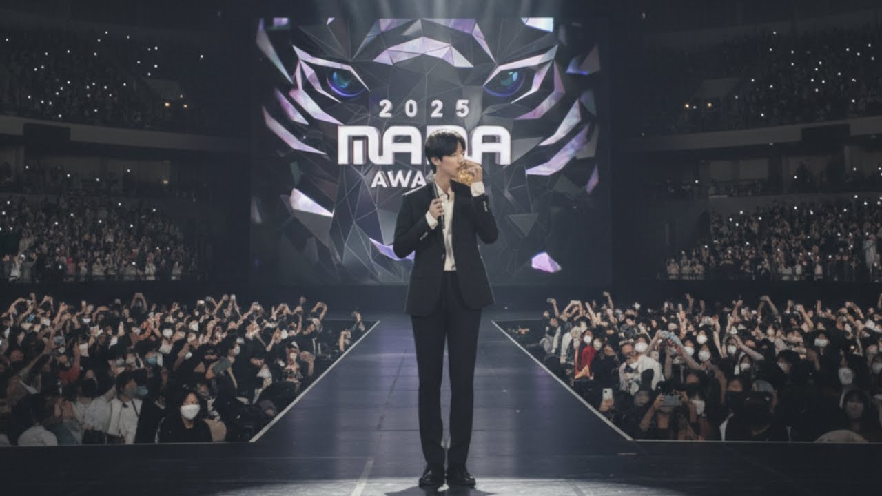 Emotional Moment! Jin BTS Kisses the MAMA 2025 Trophy! ARMY Can’t Hold Back Tears of Happiness!