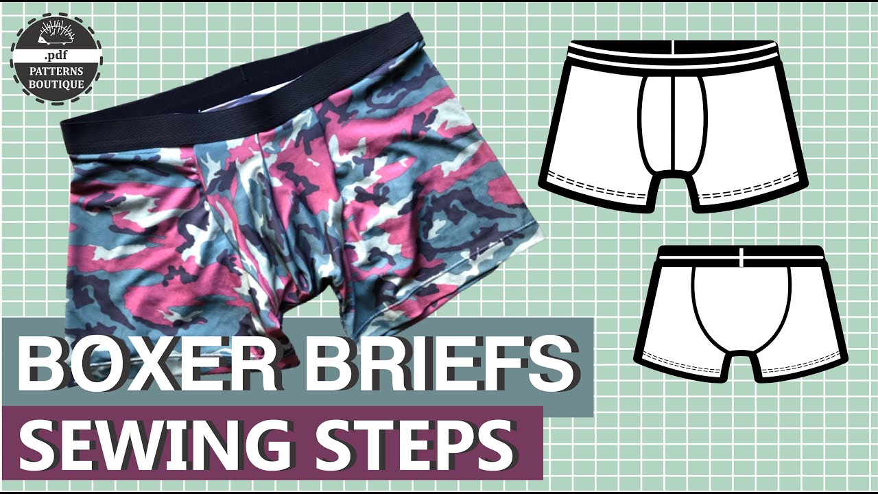 Boxer Briefs for Men — Complete Sew-Along Tutorial (No Talking) | PDF Patterns Boutique