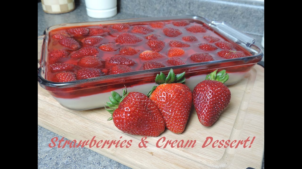 Strawberries & Cream Dessert! (No-Bake) Ep 