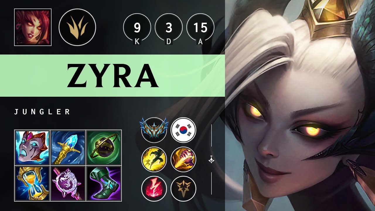 Zyra Jungle vs Nidalee: Killing spree - KR Challenger Patch 14.23