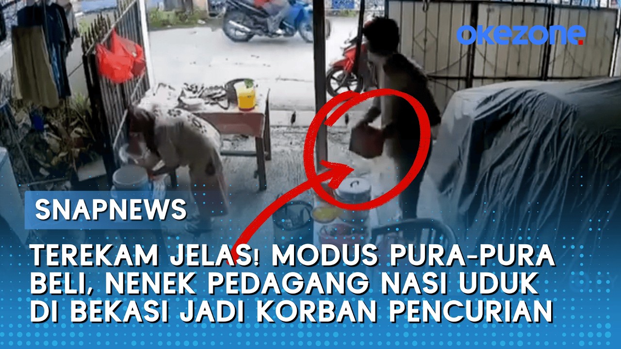 Terekam Jelas! Modus Pura-Pura Beli, Pedagang Nasi Uduk di Bekasi Jadi Korban Pencurian | Snapnews