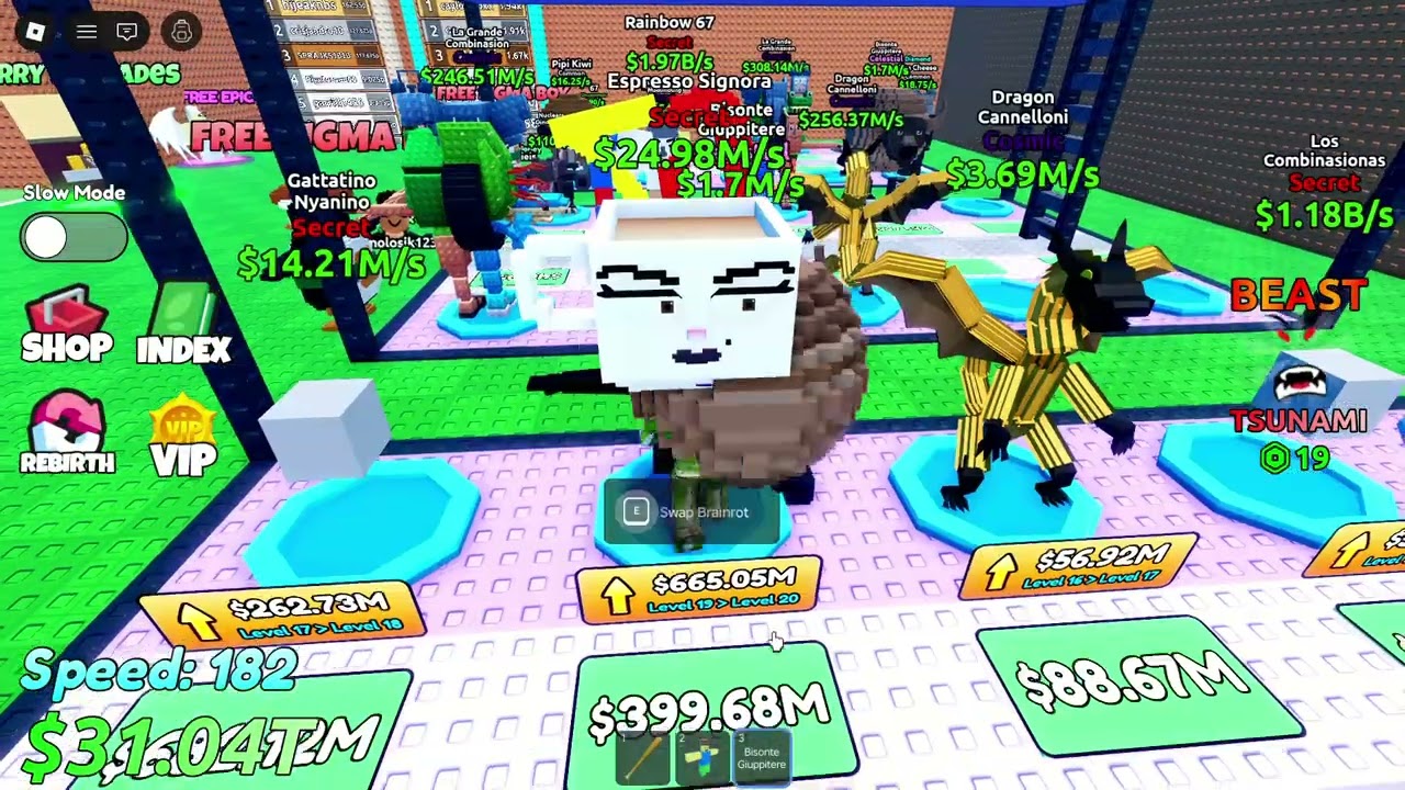 Admin Abuse w Escape tsunami for the brainrots! (Daily 4/17) Roblox