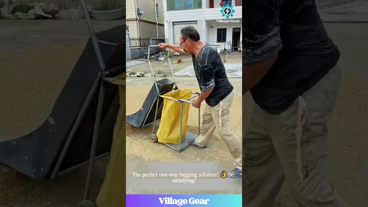 This Homemade Grain-Scooper-Bagger-Thingy is a GAME CHANGER!😂My Back is So Happy Now! #farming #diy