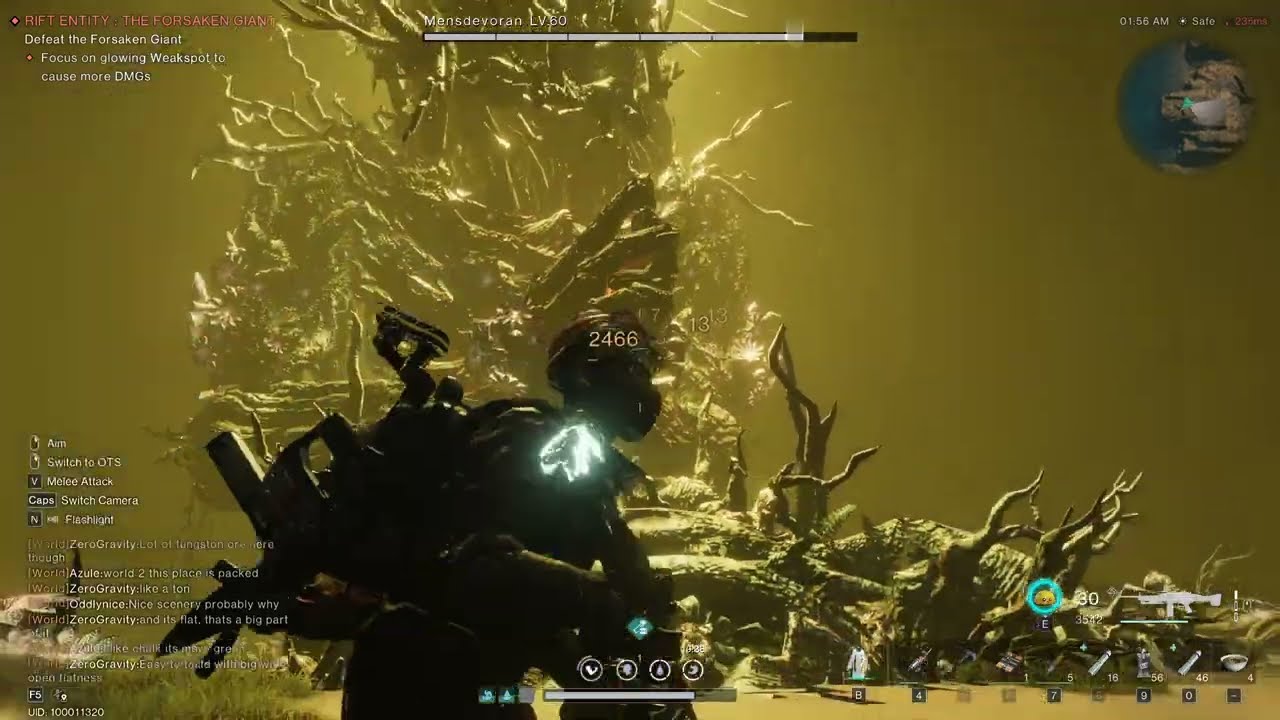 Once Human CBT3 - lvl. 60 Forsaken Giant/Mensdevoran SOLO NO DOWNS Fast Gunner Build (MG4 Predator)