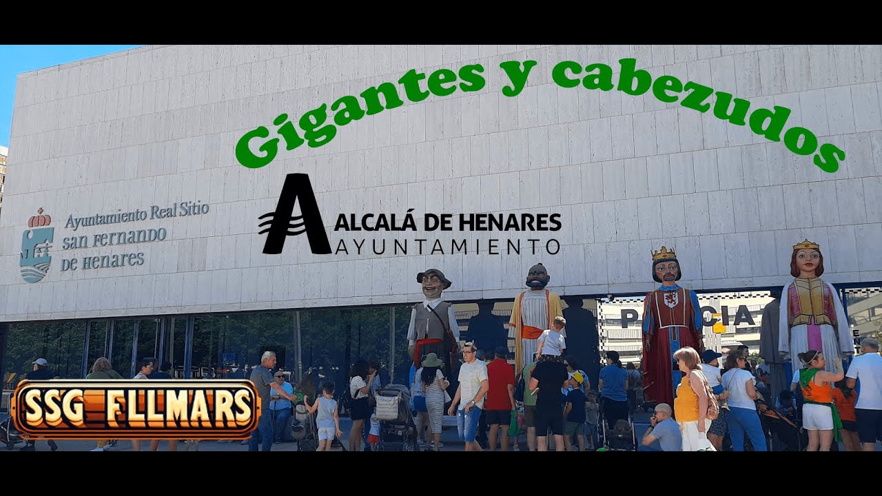 Gigantes de Alcalá De Henares desfilando por San Fernando de Henares , fiestas grandes 2024