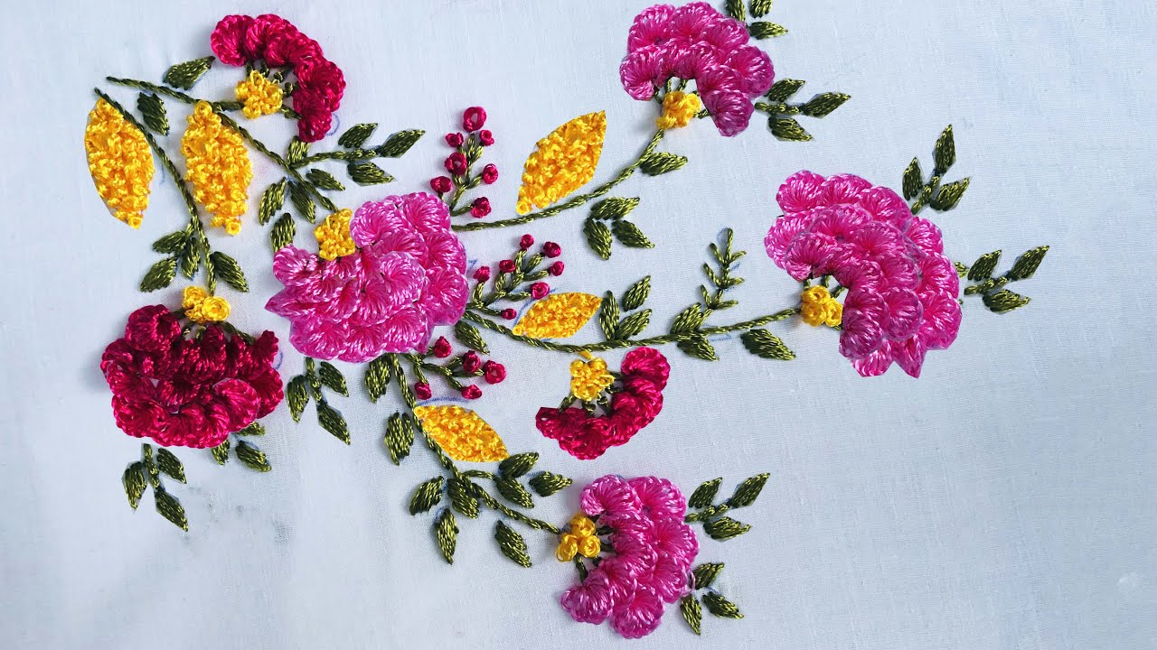 Hand Embroidery: Popular Neckline Embroidery - Embroidery For Beginners - Embroidery For All Over