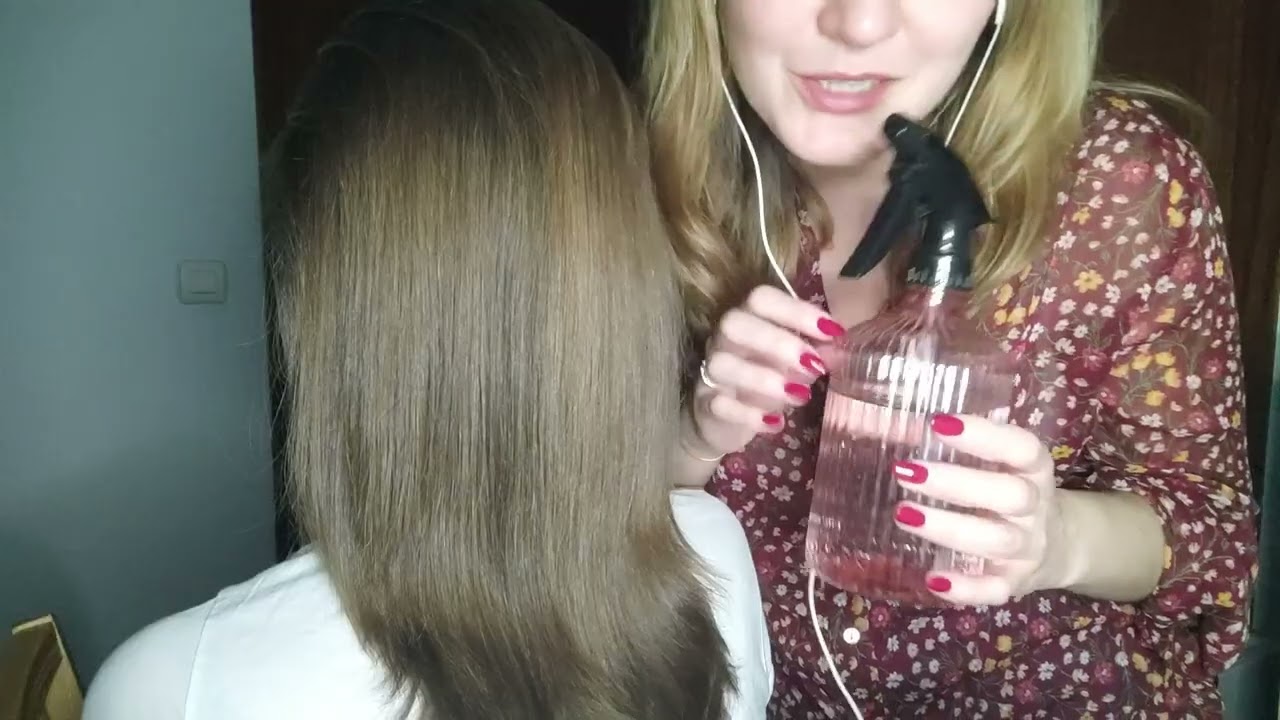 ASMR PEINANDO A UNA PERSONA REAL 💕💇&zwj;♀️