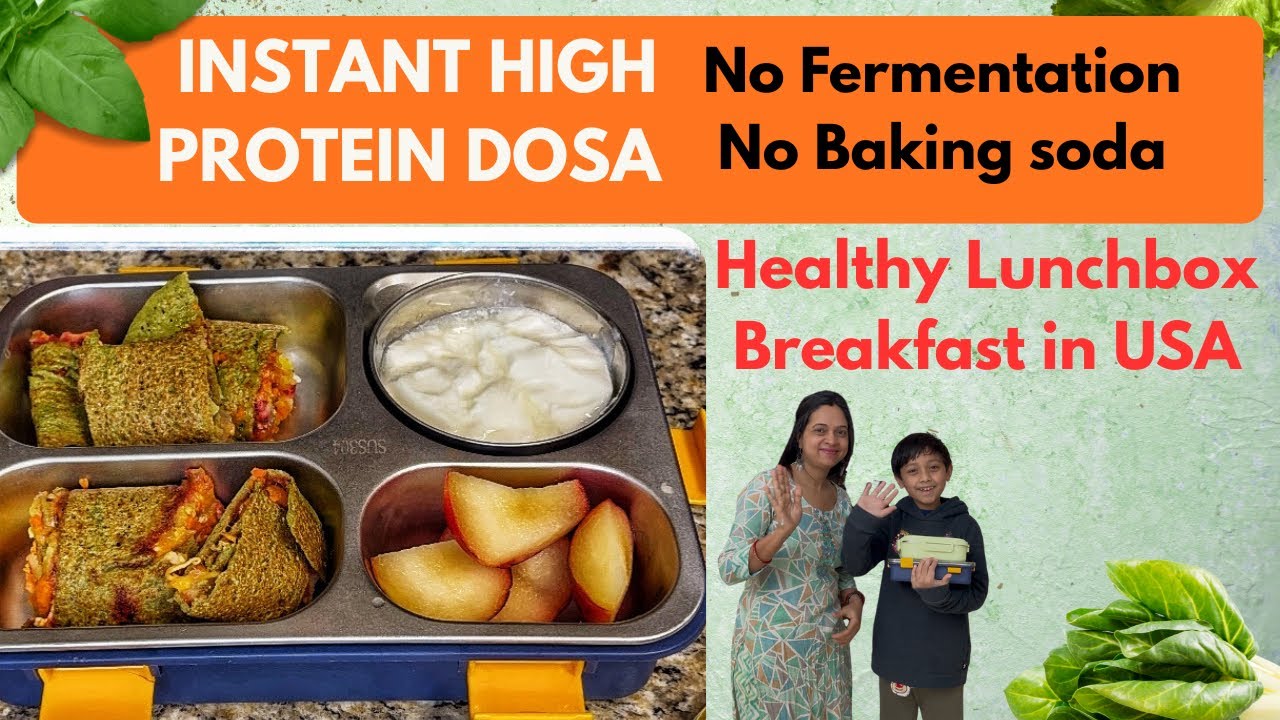 High Protein Instant Dosa | No Fermentation | Healthy breakfast Idea |  Easy Lunchbox Recipe 