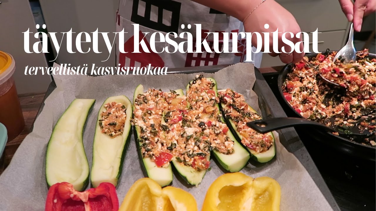 T&auml;ytetyt kes&auml;kurpitsat - helppo ja proteiinipitoinen kasvisruoka
