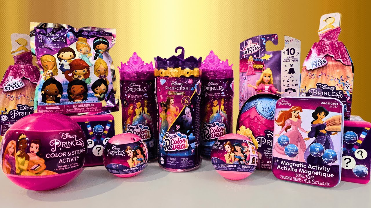Disney Princess COLOR REVEAL & MYSTERY SURPRISE TOYS | ASMR Unboxing