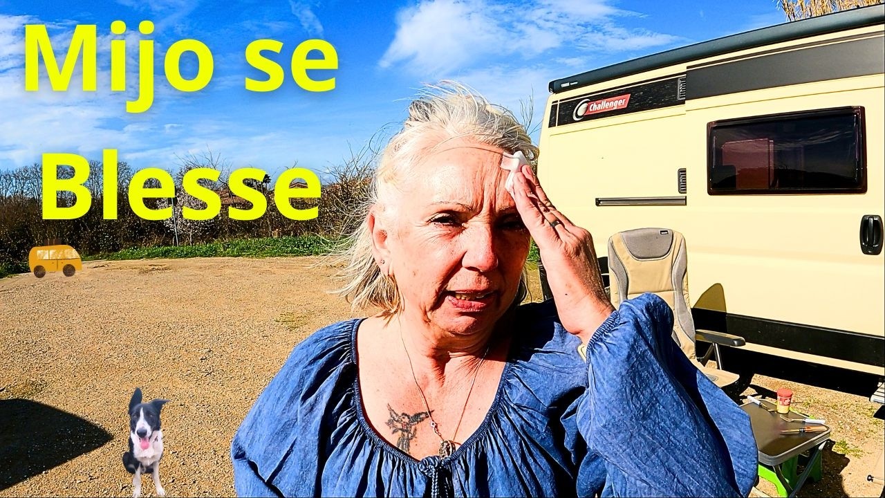 Mijo se blesse et arrivée en Espagne en fourgon aménagé