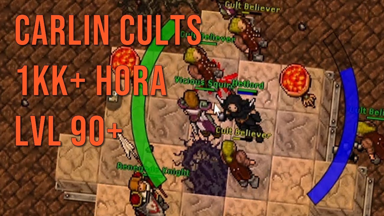 CARLIN CULTS LVL 90+ | HUNTS DE TIBIA #1