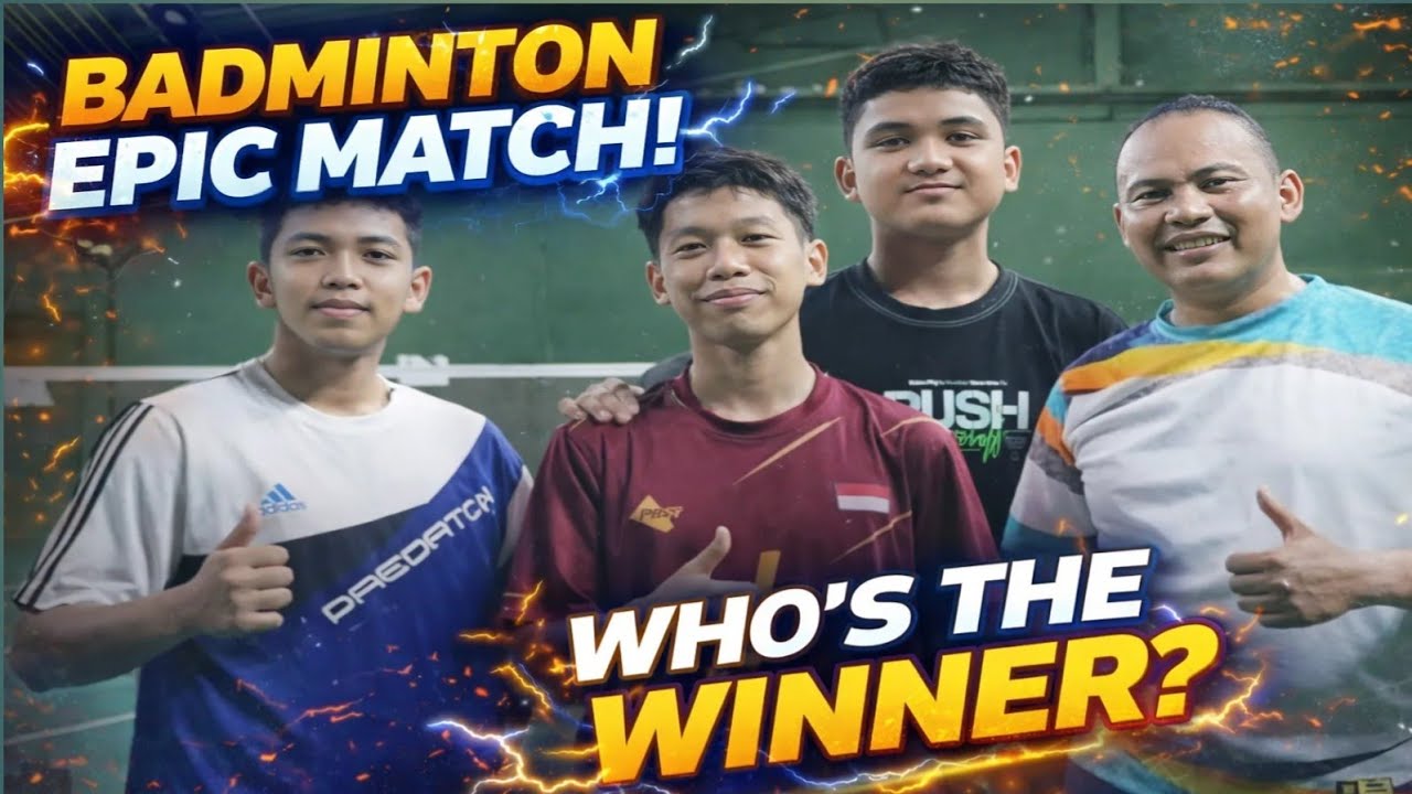 Keseruan Main Badminton Bareng Siswa