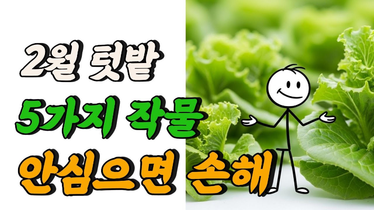 2월 심는 텃밭 작물 5가지 대부분 3월에 시작하지만, 고수들은 2월에 끝냅니다
