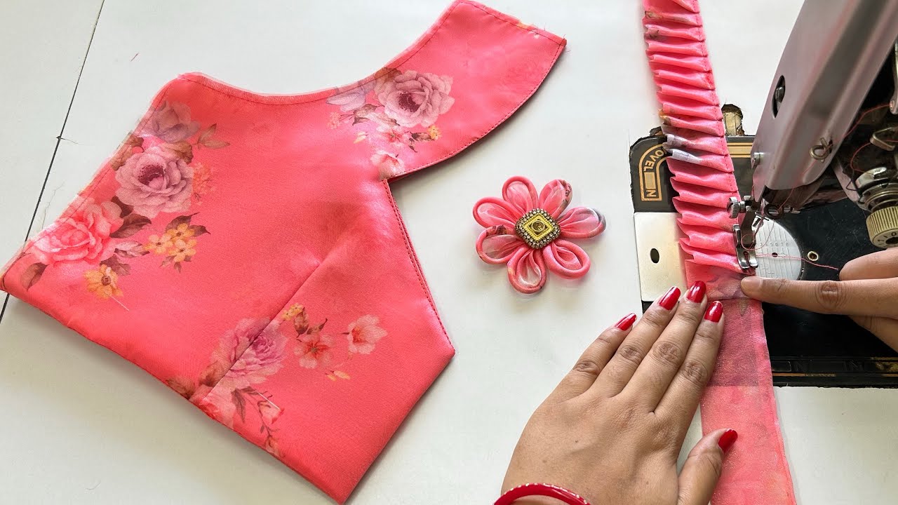 Model Blouse Back Neck Design | Frill Blouse Design | Cutting And Stitching Back Neck Blouse Design