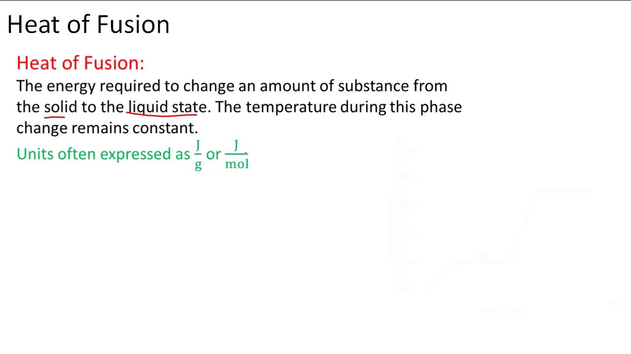 Heat of fusion