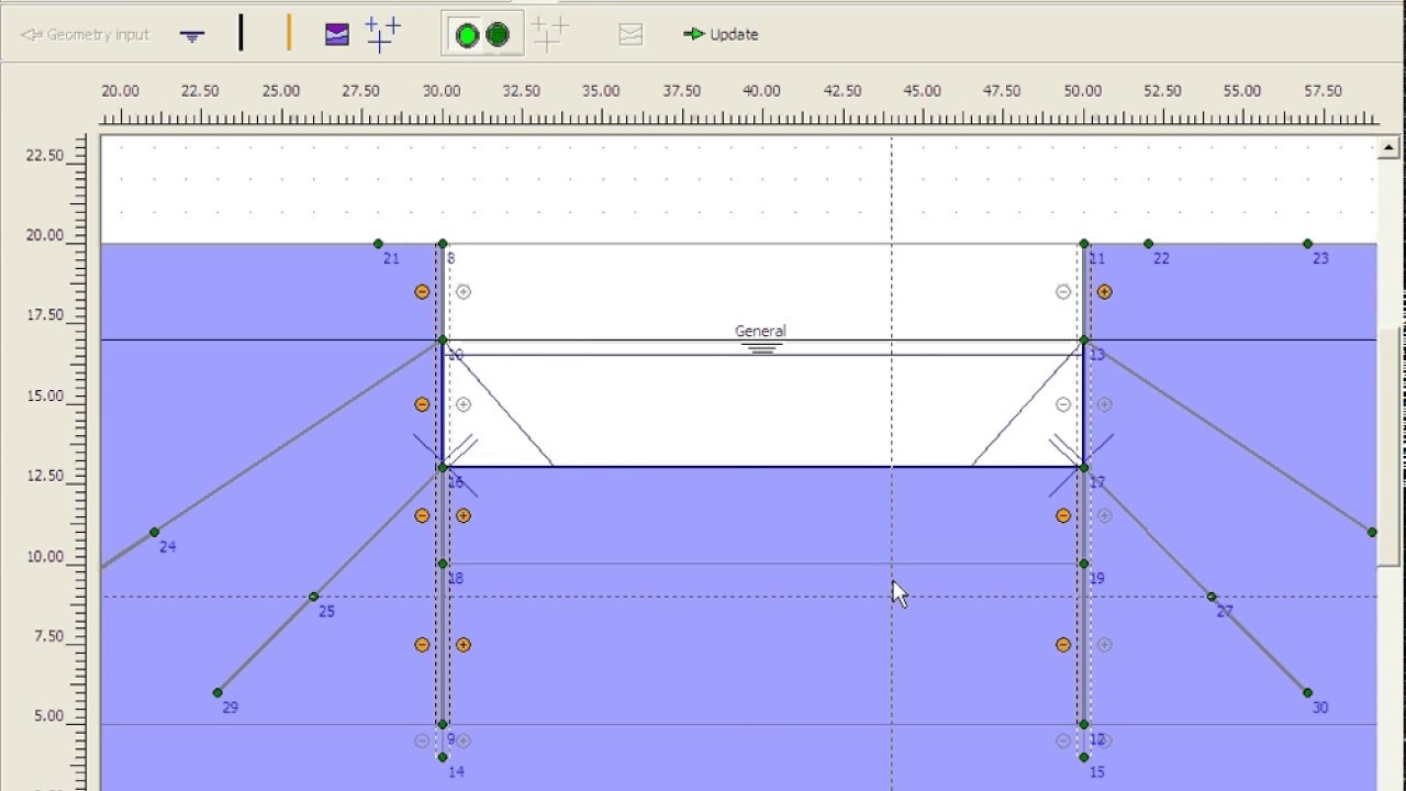 PLAXIS 2D v8 Tutorial Lesson 4 Dewatered Excavation using Tie Back Wall