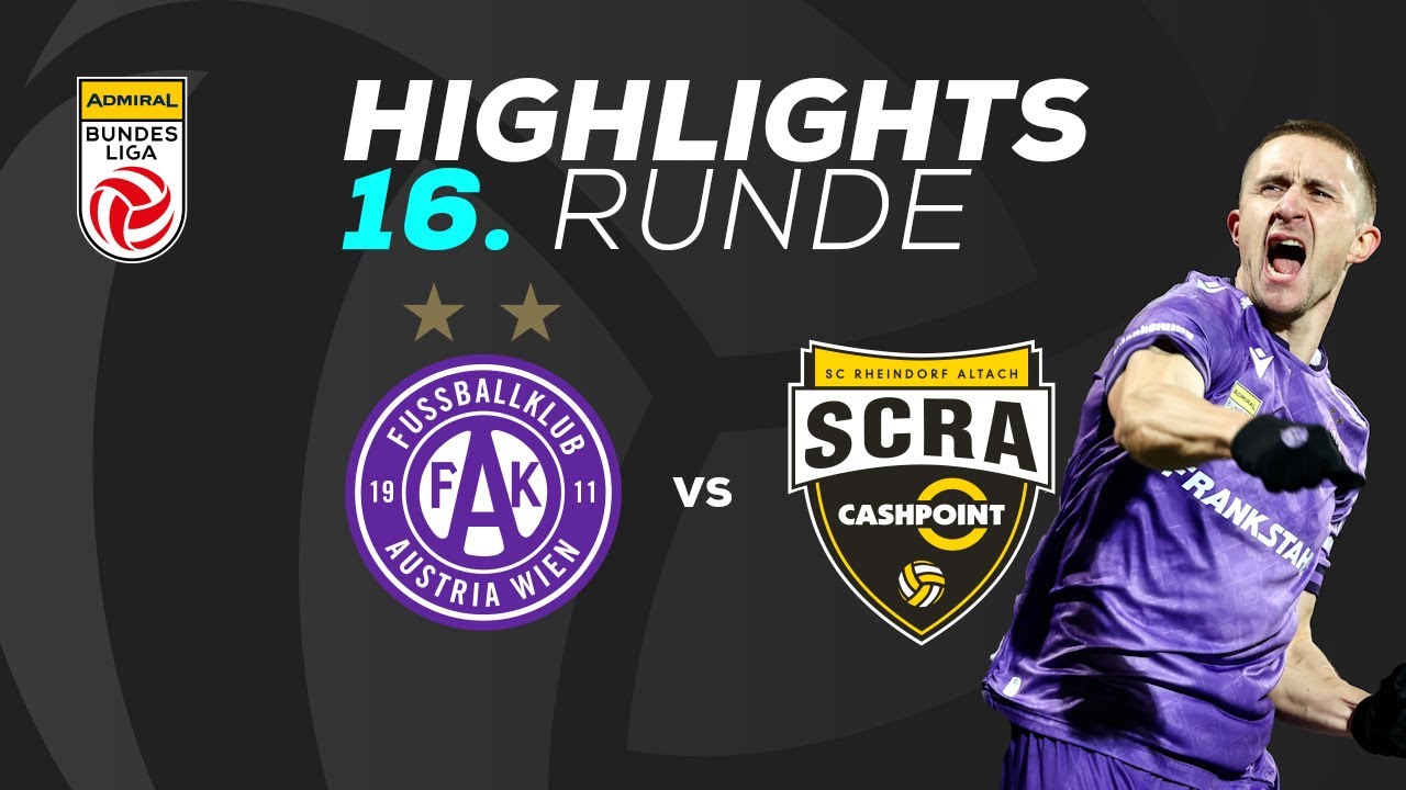 FK Austria Wien - CASHPOINT SCR Altach 16. Runde ADMIRAL Bundesliga 2024/25
