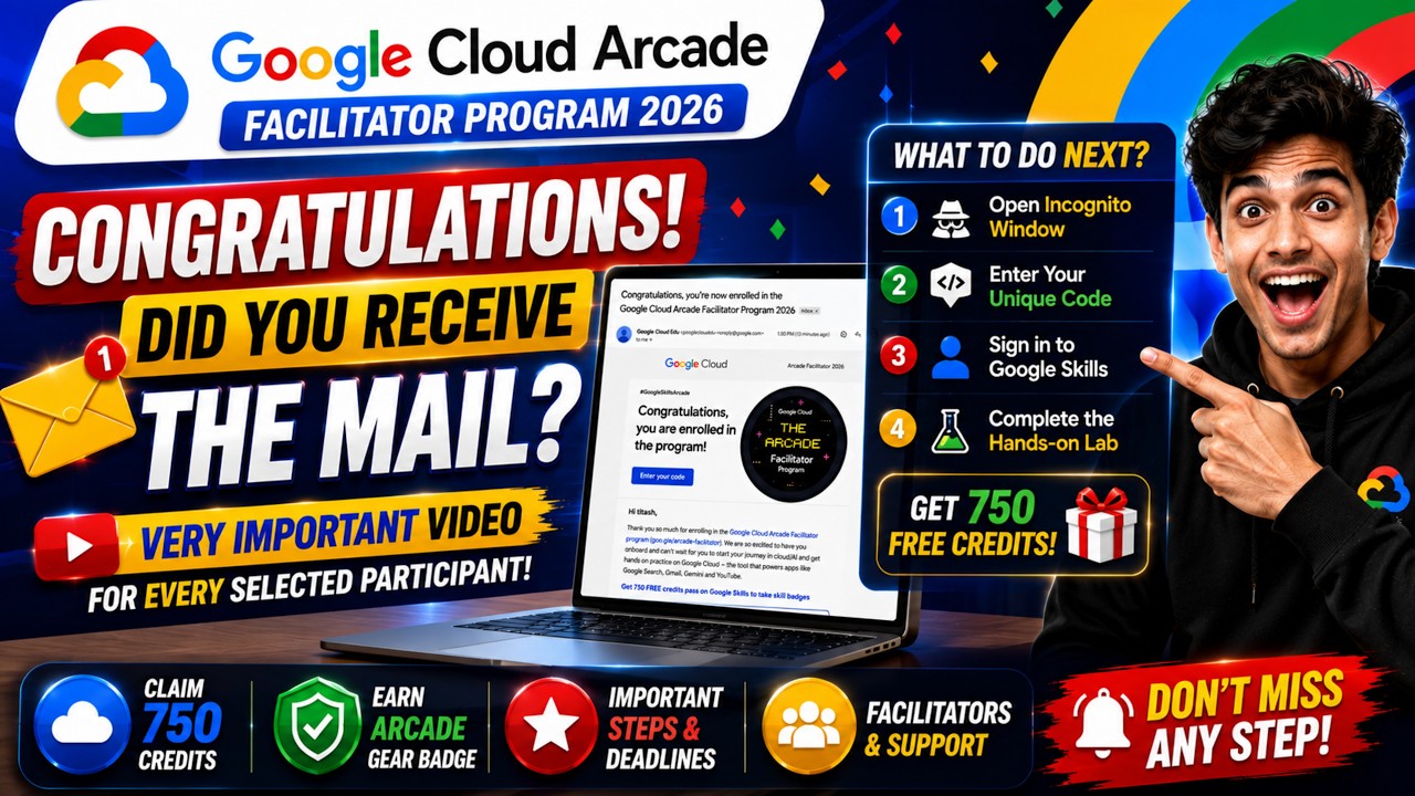 What To Do After Receiving the Congratulations Mail | Claim FREE 750 Credits | Step-by-Step | GCAF26