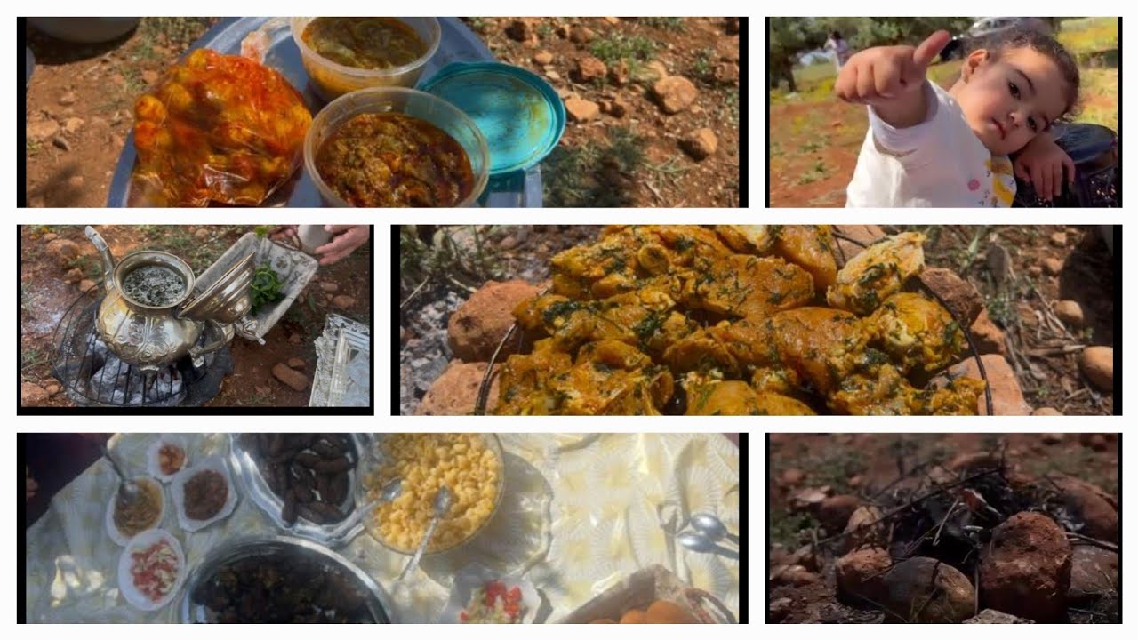نهار كامل مع العاىلة فالطبيعة شوينا فالكانون وبالعواد الأكل جا عندو طعم اخر
