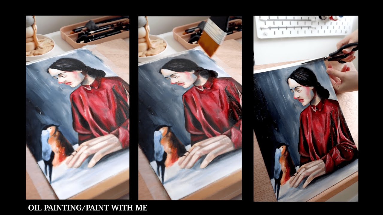 Painting Portrait With Oil / Paint with me- Yağlı Boya İle Portre Çalışması.
