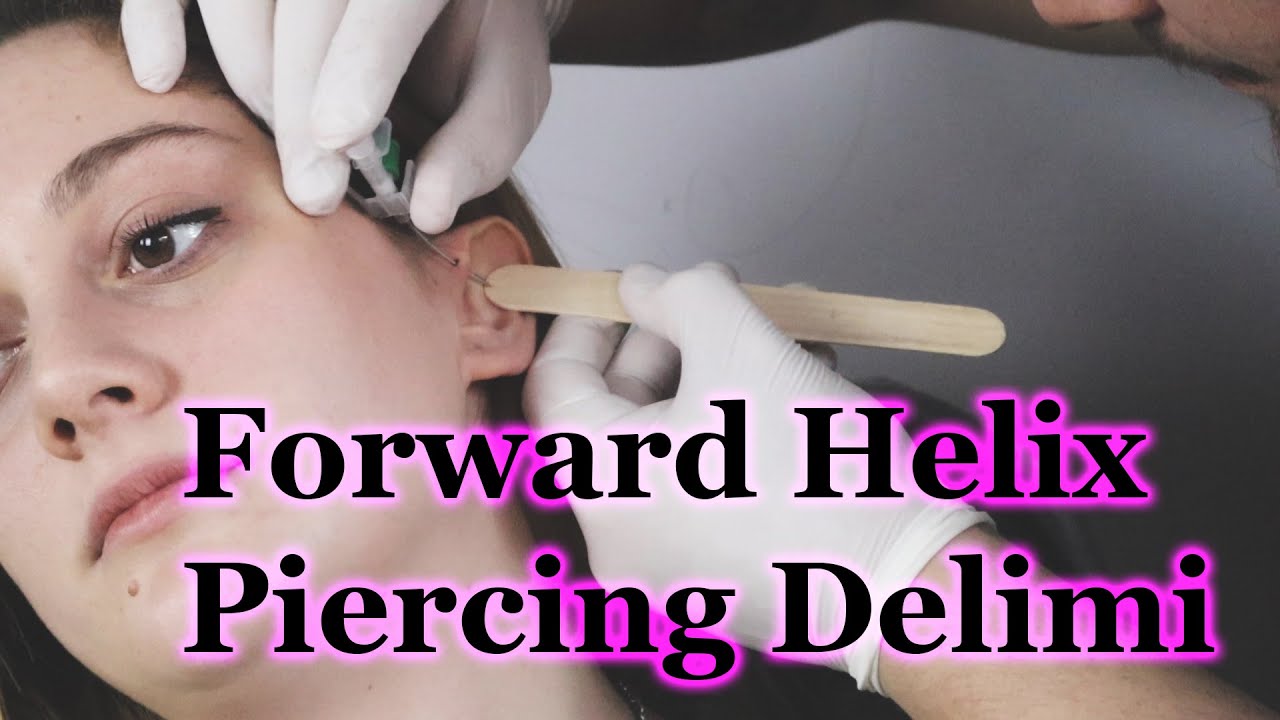 Forward Helix Piercing Delimi / Karınca Tattoo | How To Make Piercing