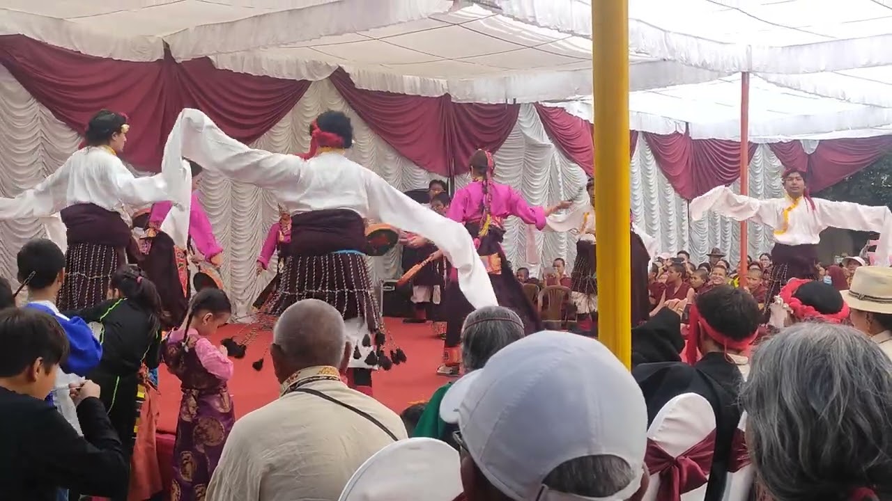 Tibetan Traditional  Dance perform on His Holiness The  Kyabgon Gongma Rinpoche 80th Birthday🎂🎉 (5)