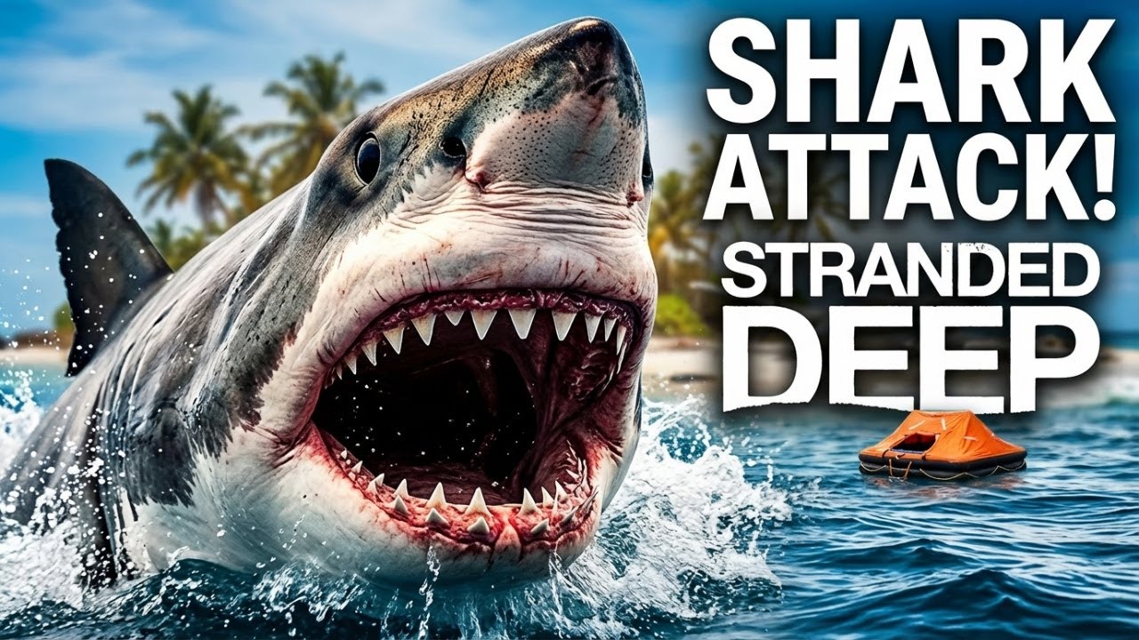 CRASHED & DESERTED!   Stranded Deep LIVE - Sharks vs. Noob Survivor!