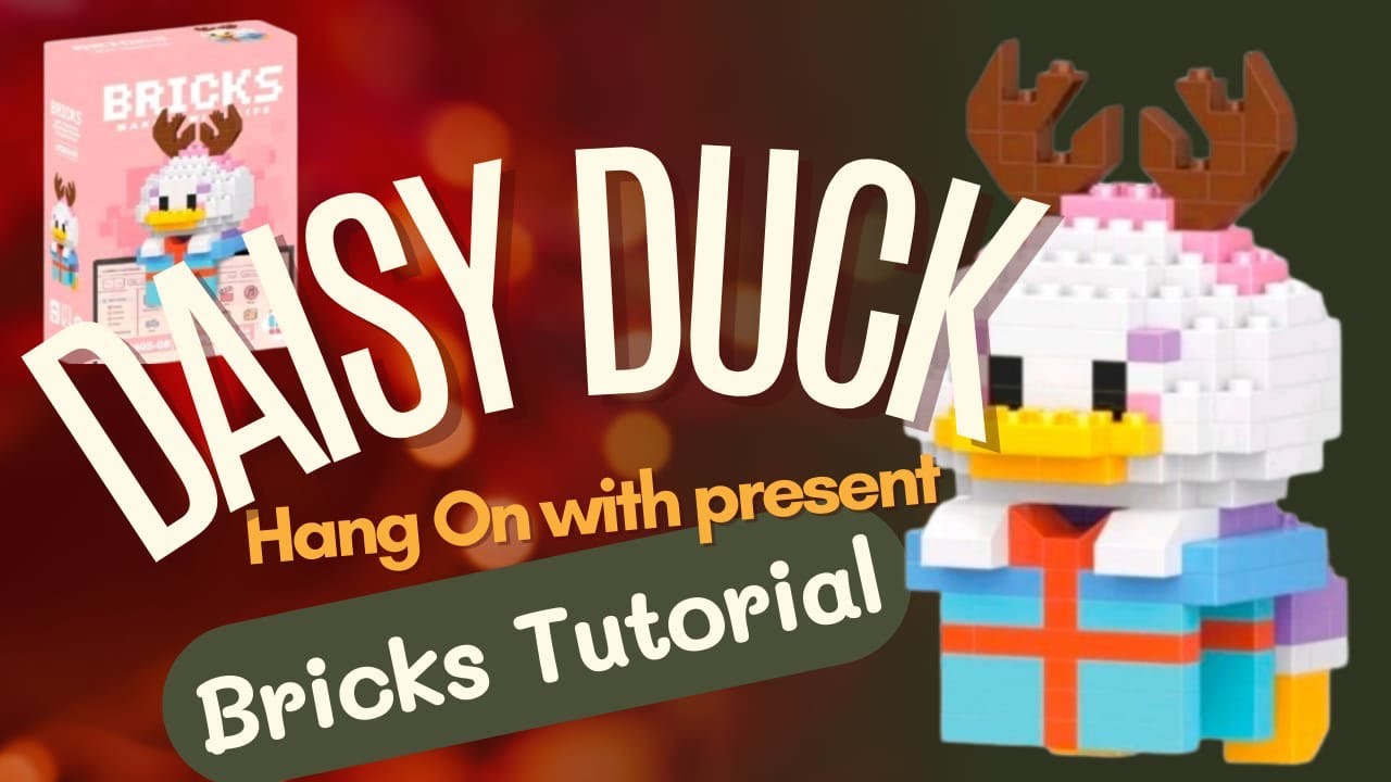 BUILD DAISY DUCK HANG ON WITH PRESENT BRICKS TUTORIAL (bahasa)